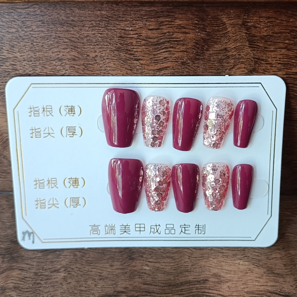 CUSTOM NAILS 10pcs set size M&S Sugar Plum Fairy - Picture 4 of 6